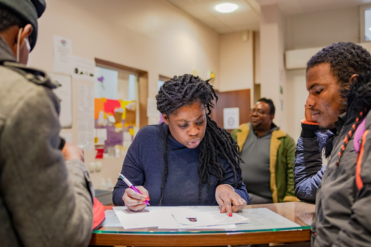 Maison du Partage. Centre d'accueil de jour de l'Armée du Salut, Paris, le 2 décembre 2019