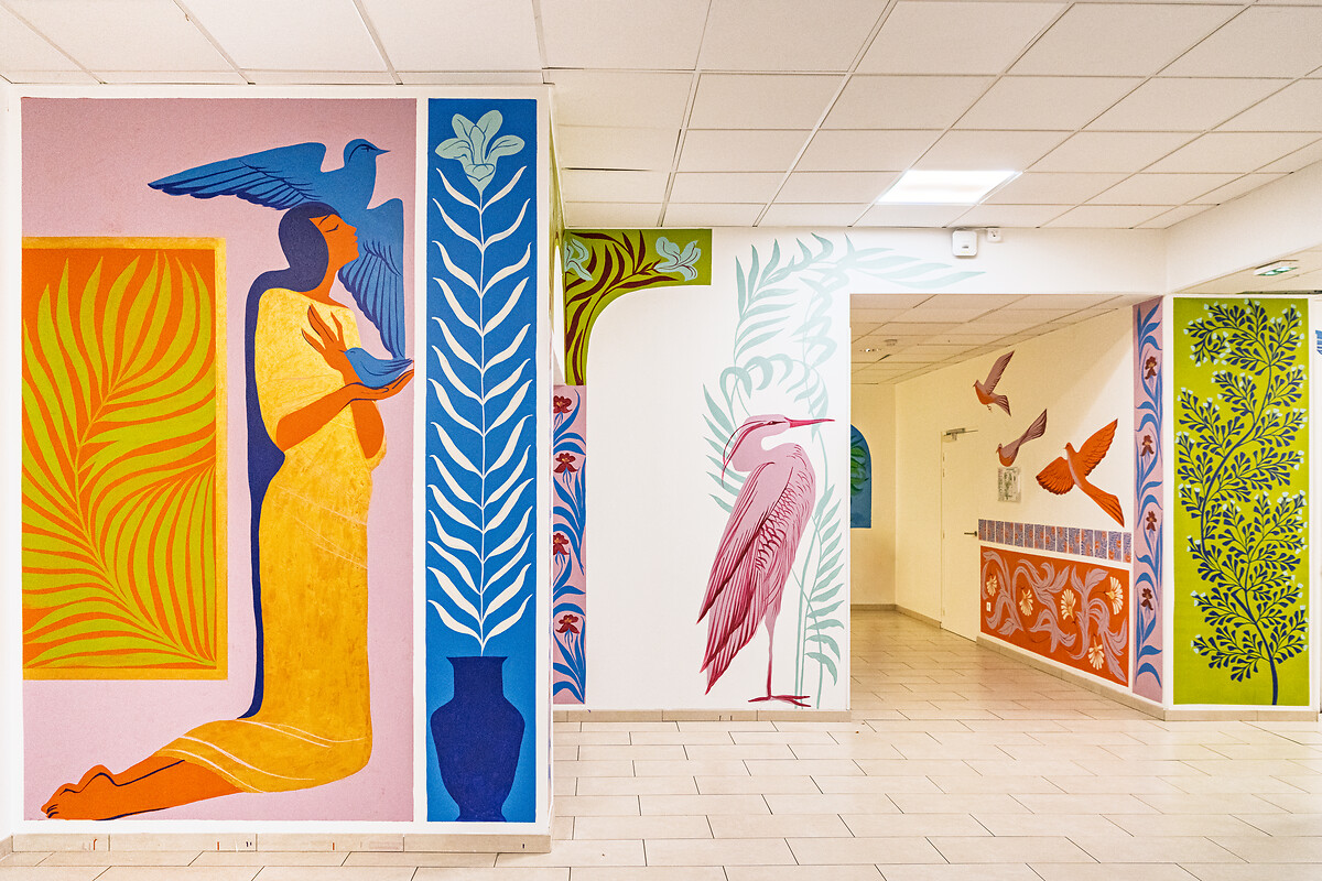 Reportage centenaire du Palais de la Femme - Novembre 2025 • Fresques côté bureau directeur Christophe Piedra